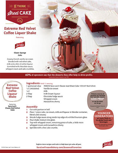 Extreme Red Velvet Coffee Liqueur Shake