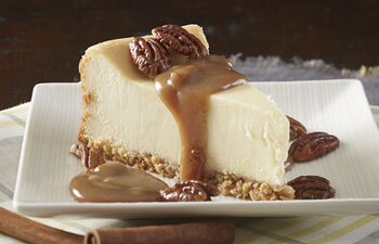 Cinnamon Whiskey Pecan Caramel Cheesecake