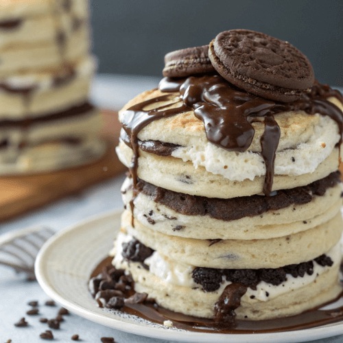 Cookies and Cream Pie Pancakes