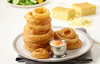 Cornbread Beer Battered Onion Rings
