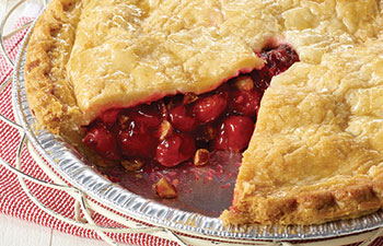 Hot Honey Crusted Cherry Almondine Pie