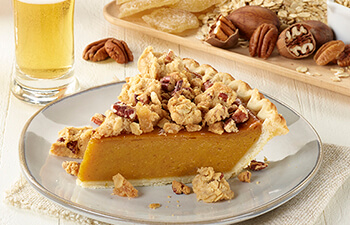 Ginger Pecan Streusel Pumpkin Pie