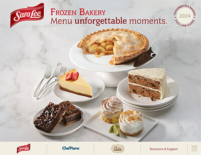 Sara Lee Frozen Bakery Foodservice Brochure