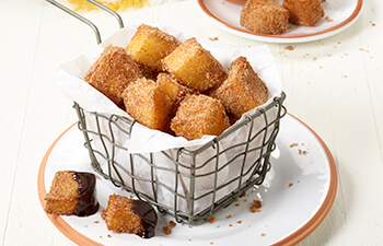 Spicy Angel Food Cake Churro Bites