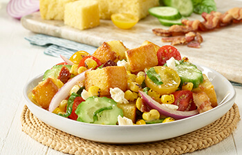 Zesty Cornbread Panzanella Salad