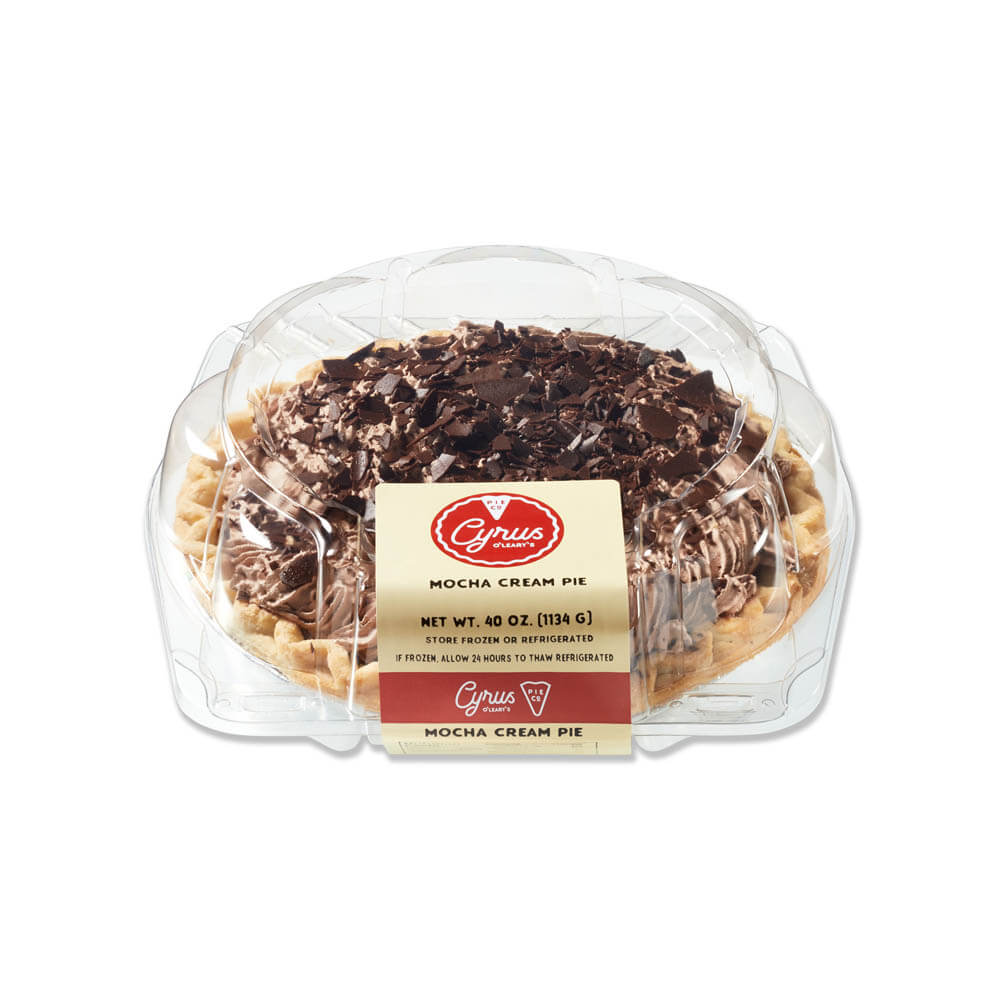 Cyrus O'Leary's® Cream Pie 9" Topped Mocha 6ct/40oz
