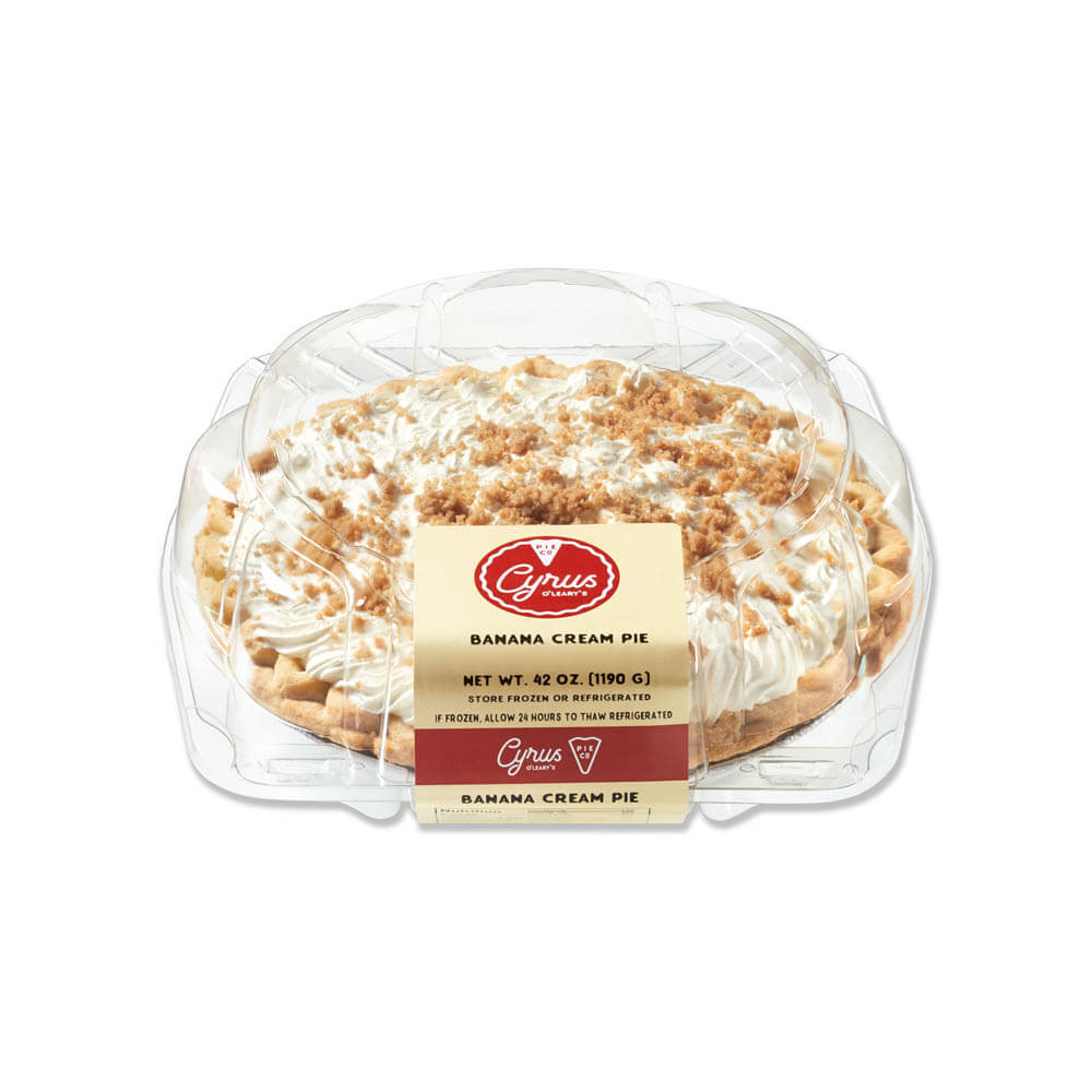 Cyrus O'Leary's® Cream Pie 9" Topped Banana 6ct/42oz
