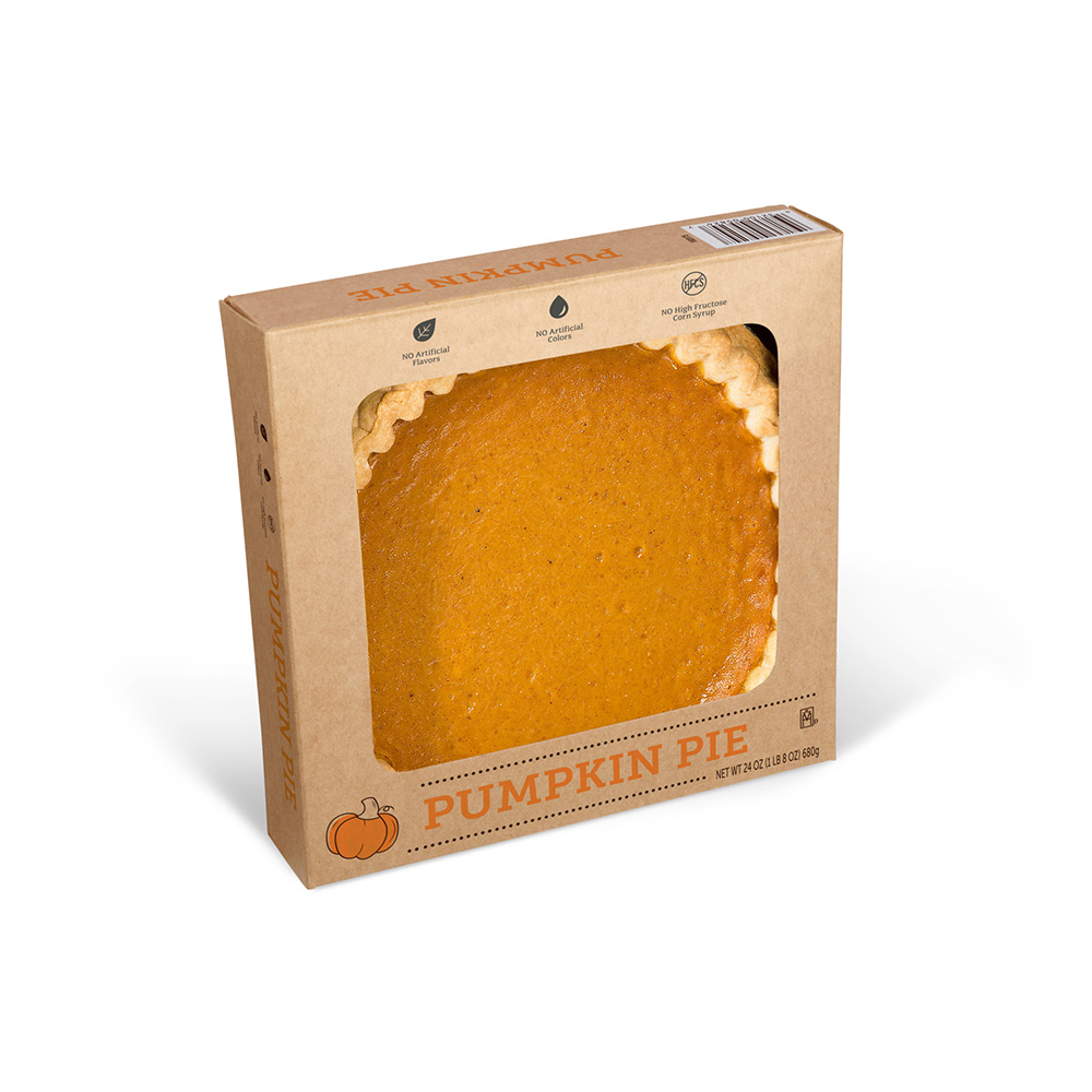 Chef Pierre® Open Face Pie 8" Pre-Baked Pumpkin 6ct/24oz