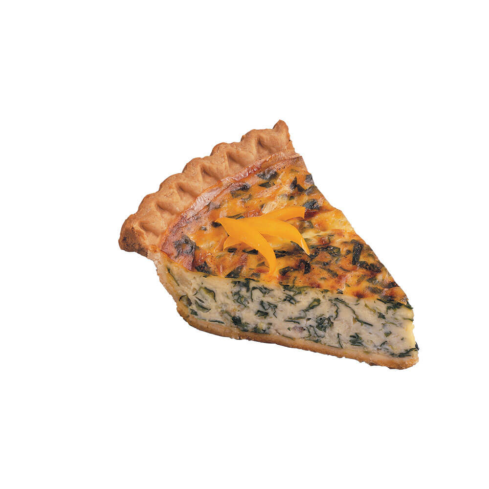 Chef Pierre® Quiche 10" Unbaked Spinach and Bacon 6/38oz