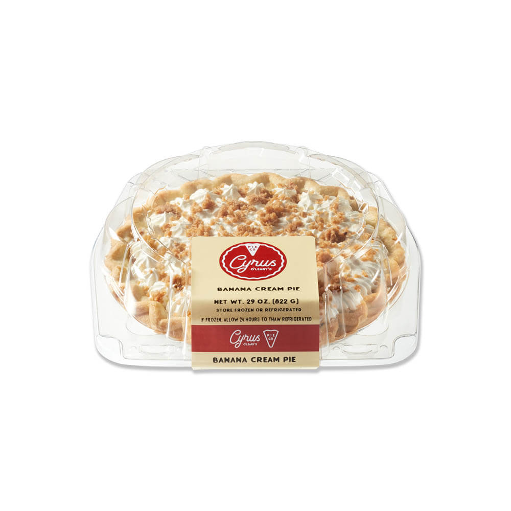 Cyrus O'Leary's® Cream Pie 8" Topped Banana 8ct/29oz