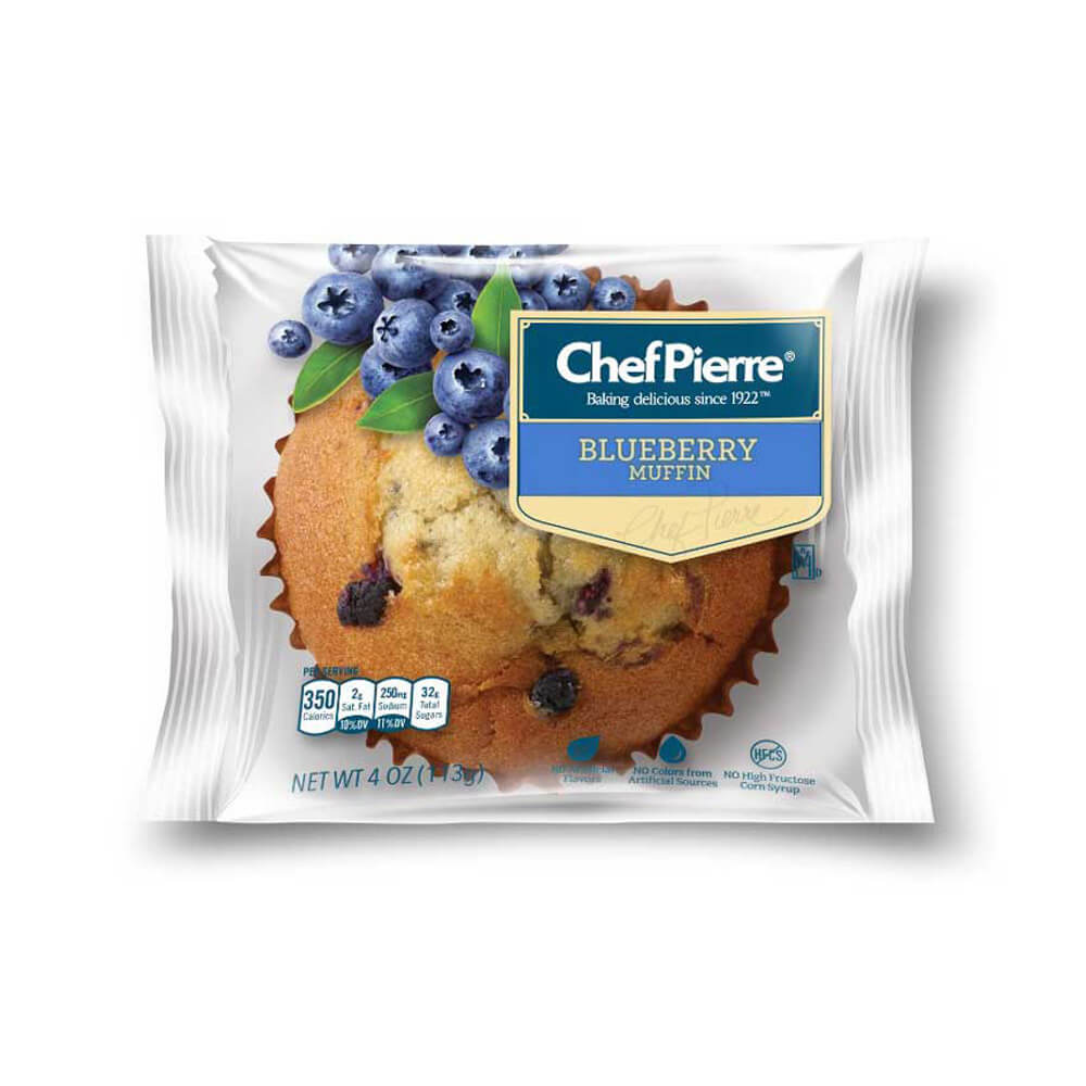 Chef Pierre® Individually Wrapped Muffin Blueberry 24ct/4oz