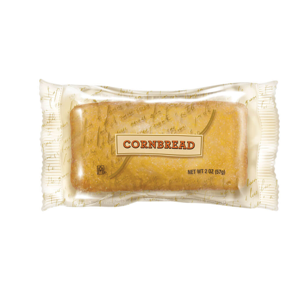 Chef Pierre® Cornbread Individually Wrapped Mini Loaf Sweet Style 48ct/2oz