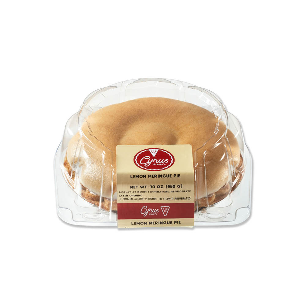 Cyrus O'Leary's® Meringue Pie 8" Topped Shelf Stable Lemon 6ct/30oz