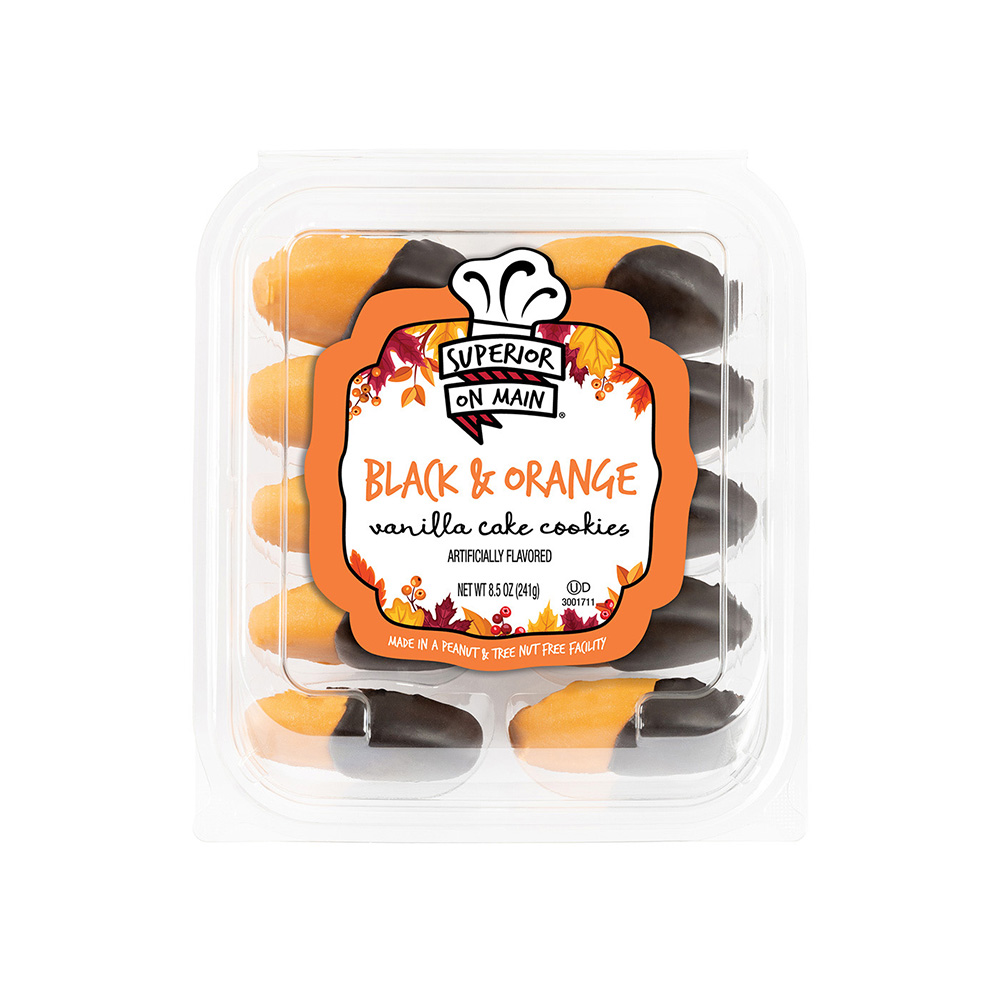 Superior on Main® Black and Orange Iced Cake Cookies 10ct 12/8.5oz