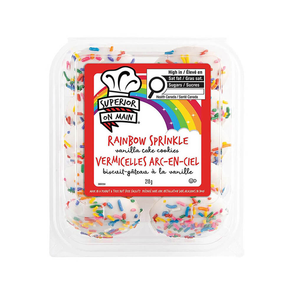 Superior on Main® Rainbow Sprinkle Vanilla Cookies Canada 10ct 12/7.7oz