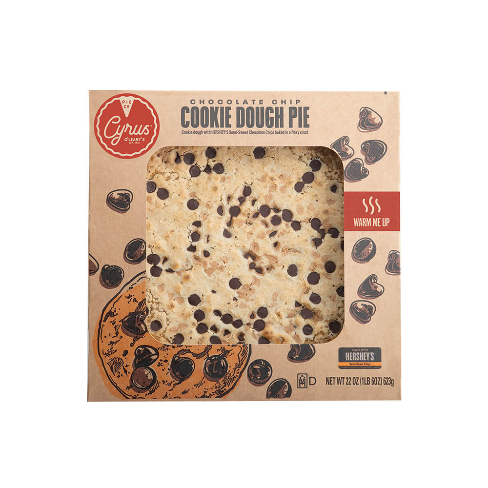 Cyrus O'Leary's® Open Face Pie 8" Pre-Baked Chocolate Chip Cookie Dough 6/22oz