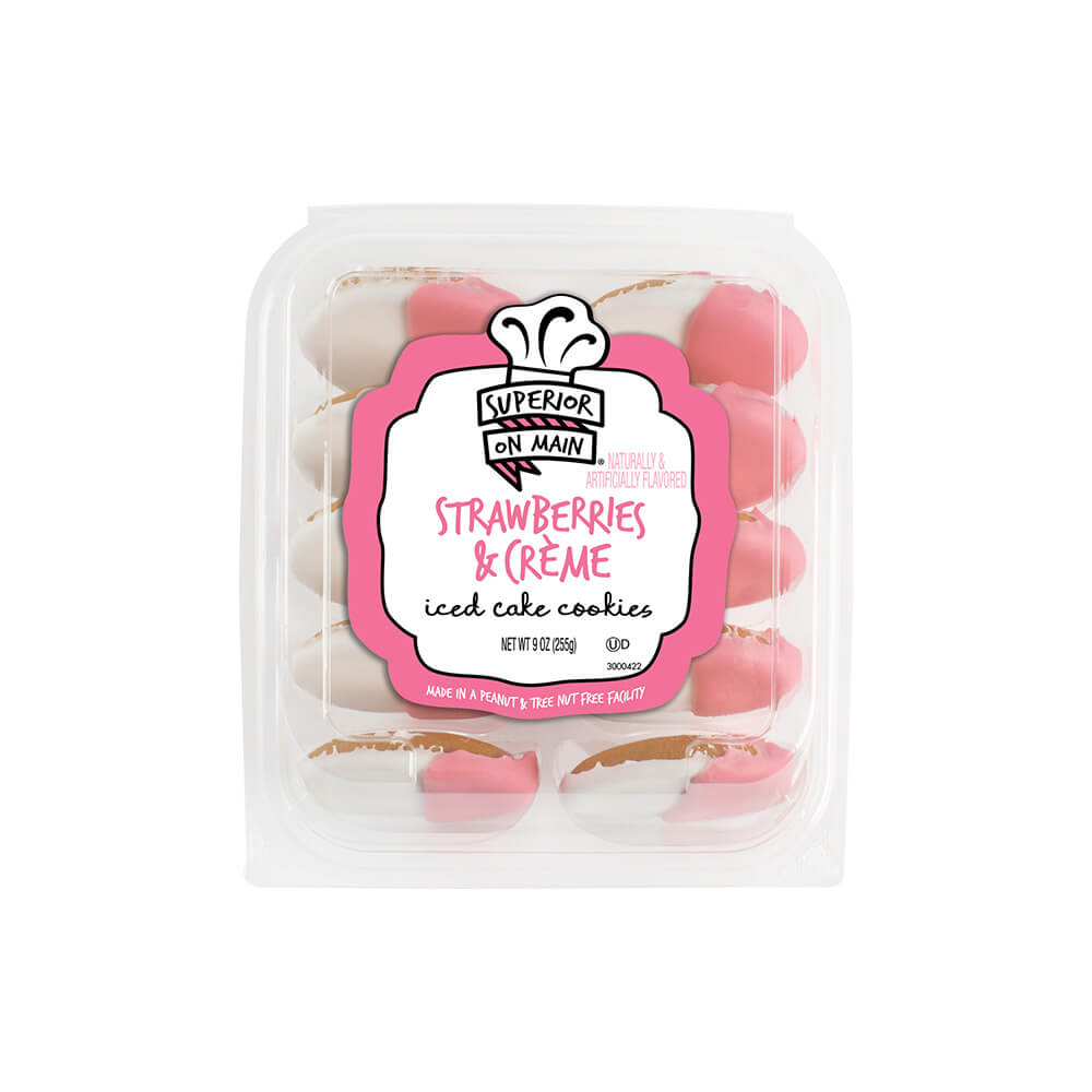 Superior on Main® Strawberries & Crème Iced Cake Cookies 10ct 12/9oz