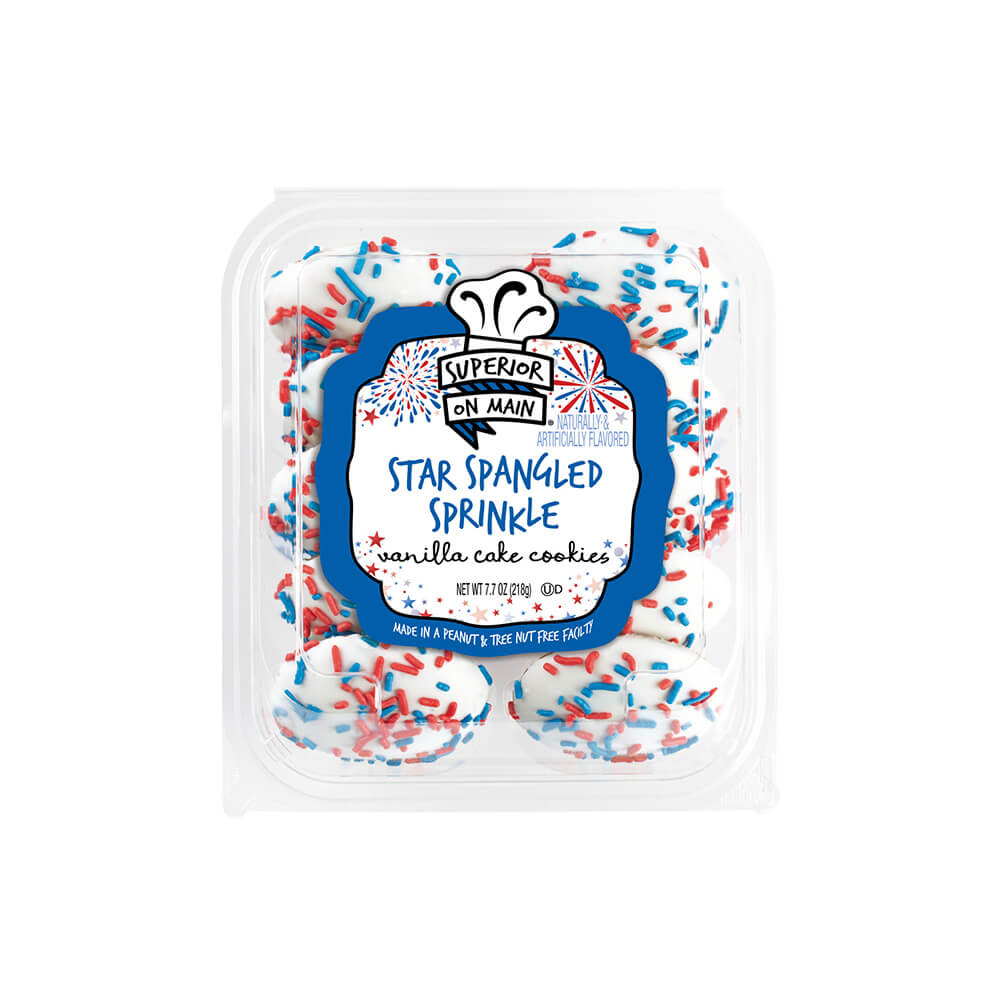 Superior on Main® Star Spangled Sprinkle Iced Cake Cookies 10ct 12/7.7oz