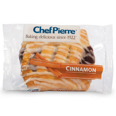 Chef Pierre® Individually Wrapped Danish Variety Pack 24ct - Apple Cinnamon 6/3.25oz